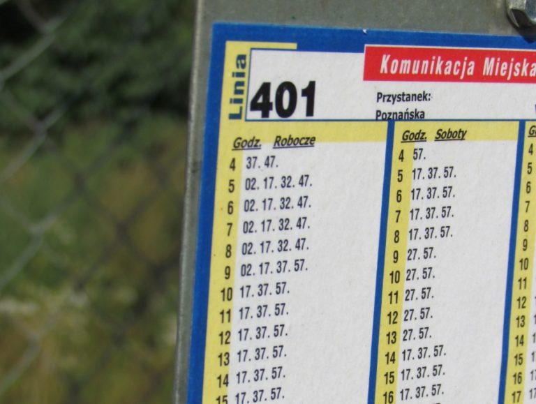 Jest nowy rozkład autobusów