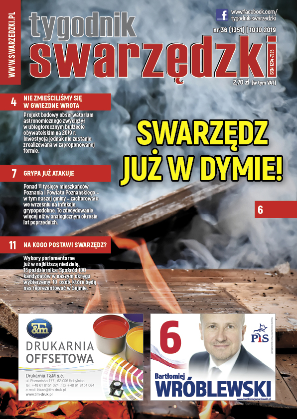 Tygodnik Swarzędzki nr 36 2019 już w sprzedaży!