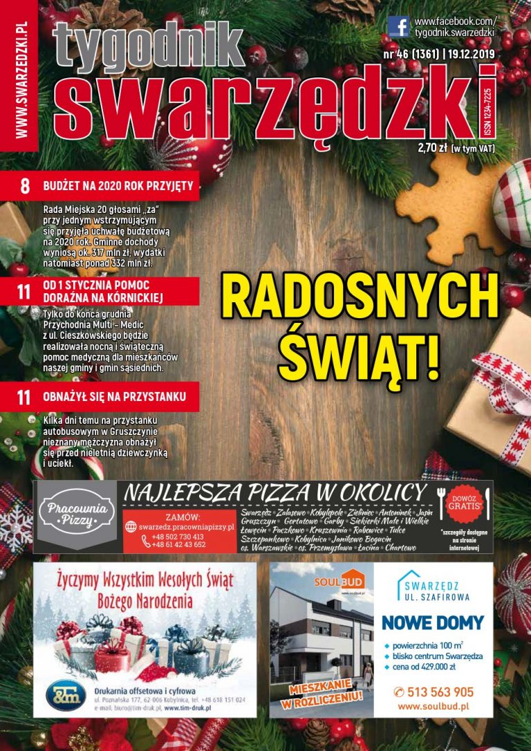 Tygodnik Swarzędzki nr 46 2019 już w sprzedaży!