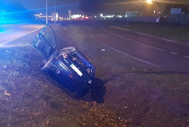 Nietrzeźwy wylądował w rowie DK92