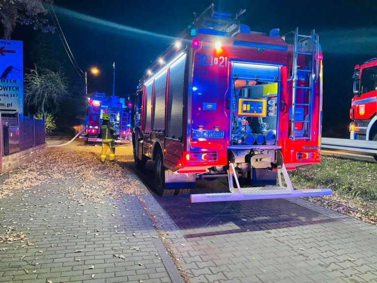 Płonęła szopa z drewnem