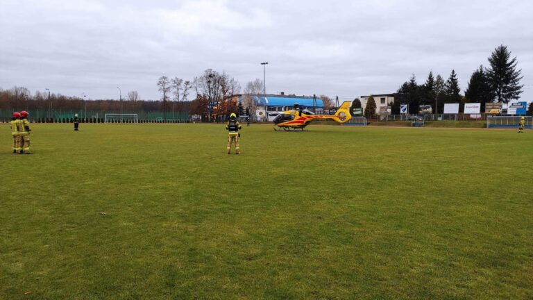 Ranną kobietę zabrał śmigłowiec