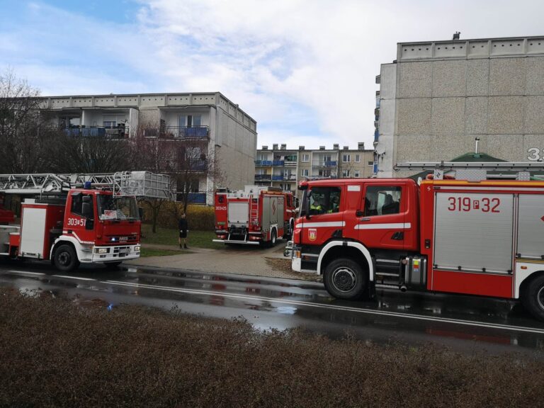 Pożar na balkonie