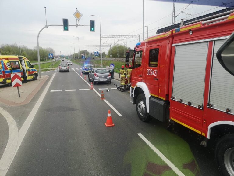 Auto zderzyło się z motocyklem
