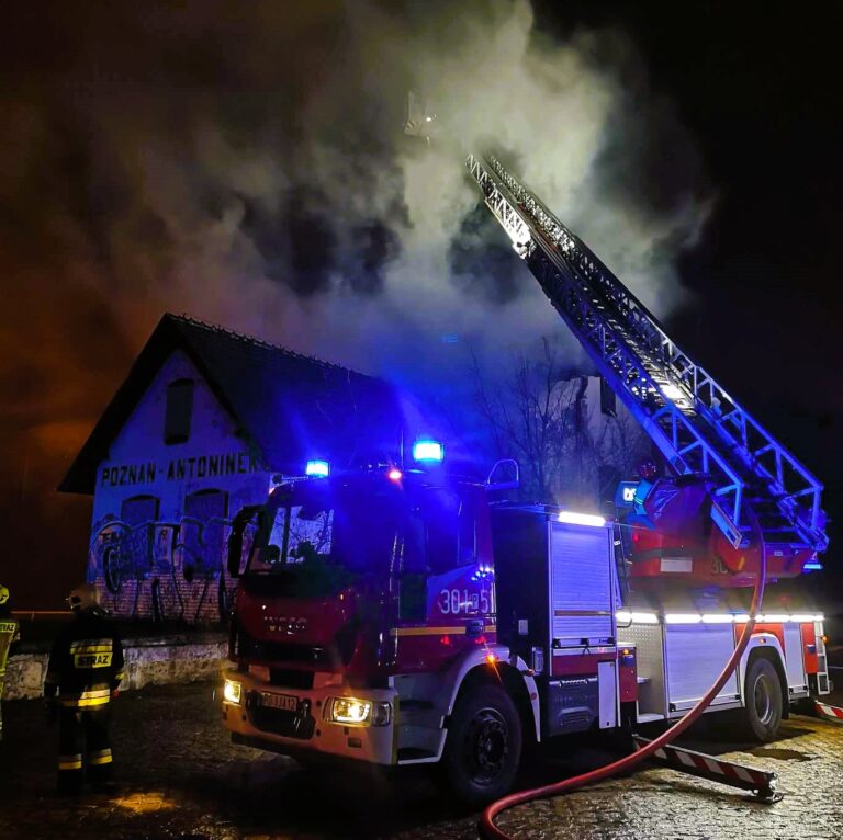 Pożar na stacji kolejowej