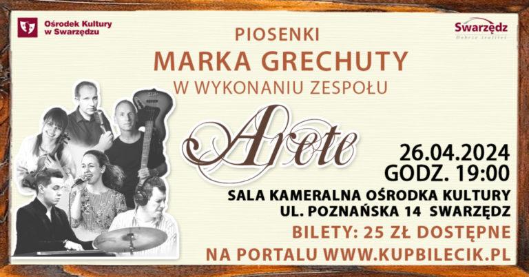 W Swarzędzu zaśpiewają piosenki Marka Grechuty