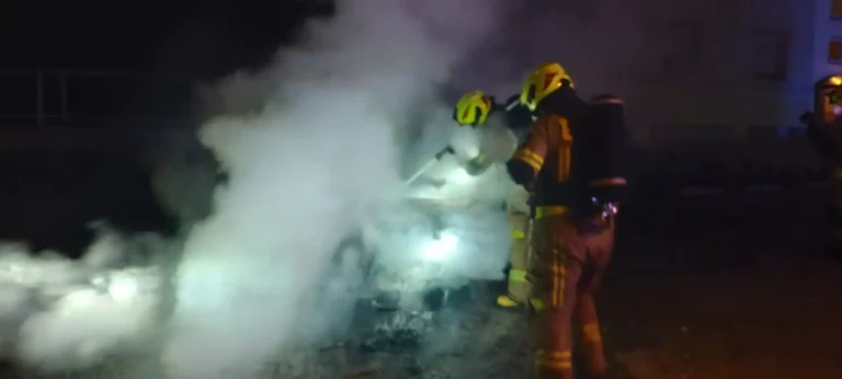 Pożar osobówki w Wierzonce