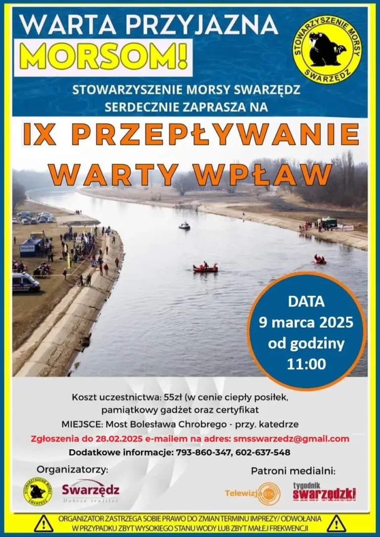 Swarzędzkie Morsy przepłyną Wartę