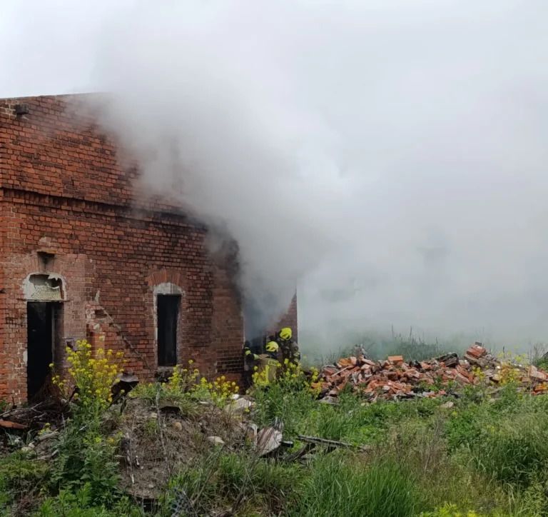 Znowu pożar budynku PKP