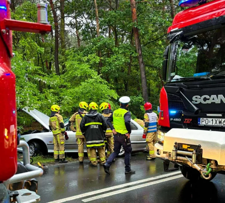 Wypadek na granicy Swarzędza i Poznania