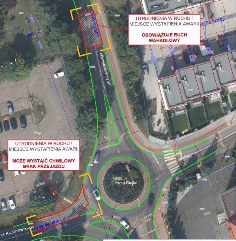Ruch wahadłowy na Cieszkowskiego w Swarzędzu