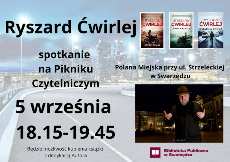 W piątek Piknik Czytelniczy w Swarzędzu i spotkanie z R. Ćwirlejem!