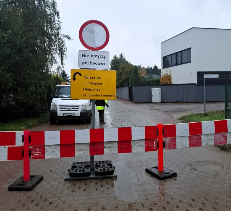 Po Gruszczynie już objazdami