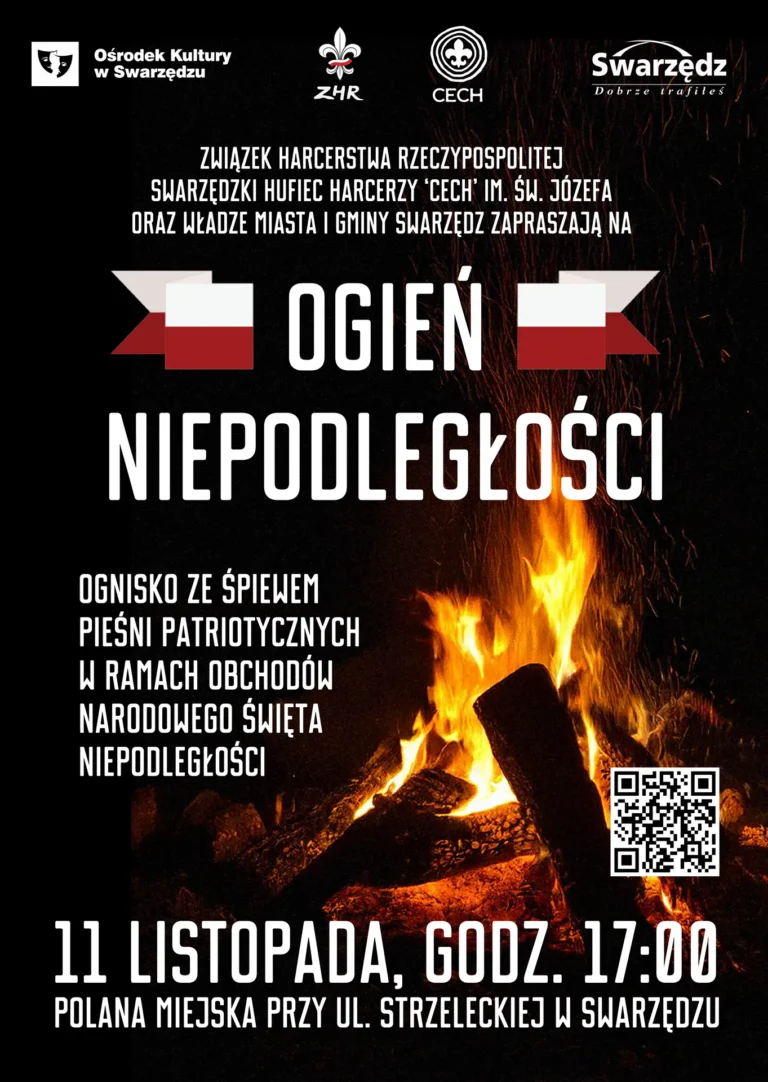 Ogień niepodległości rozbłyśnie na Polanie Miejskiej w Swarzędzu!