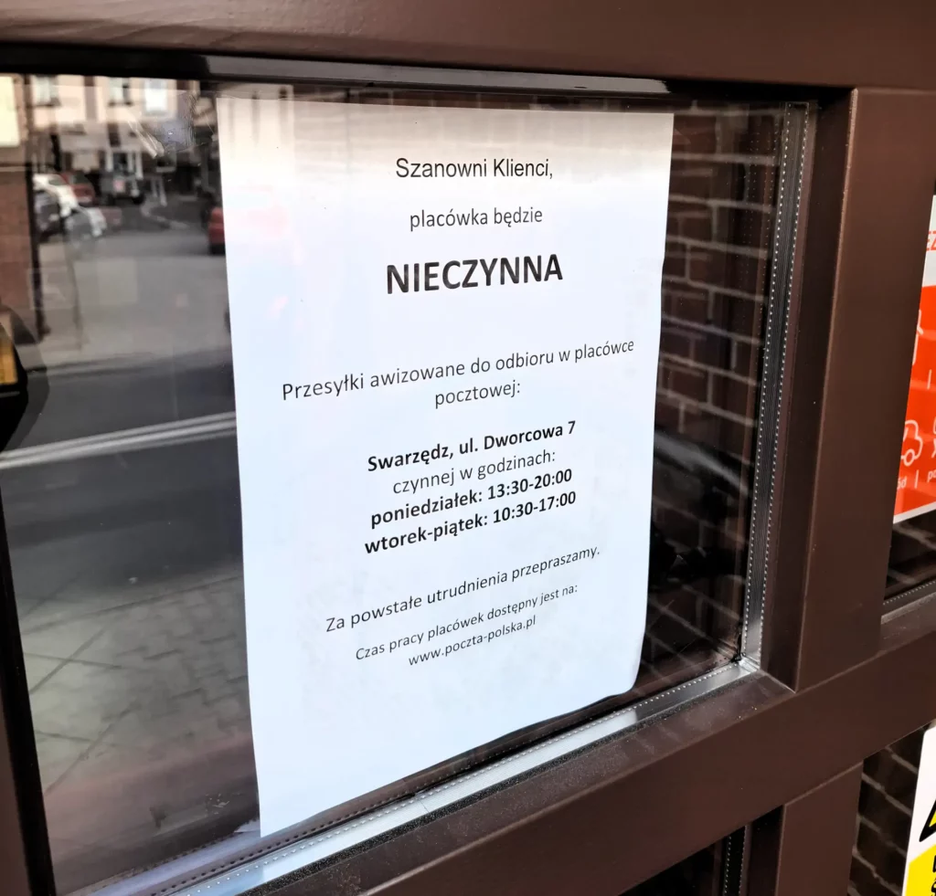 Pocztowy dramat w Swarzędzu! 1 poczta 2 2 Tygodnik i Portal Swarzedzki