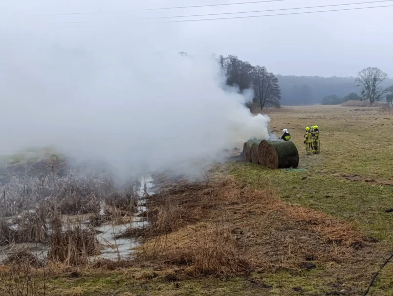 W Wierzonce płonęły baloty z sianem