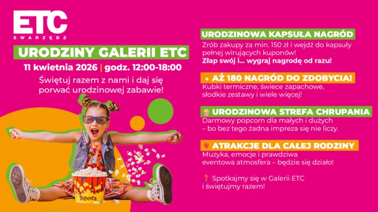 ETC Swarzędz zaprasza na swoje 32. urodziny!