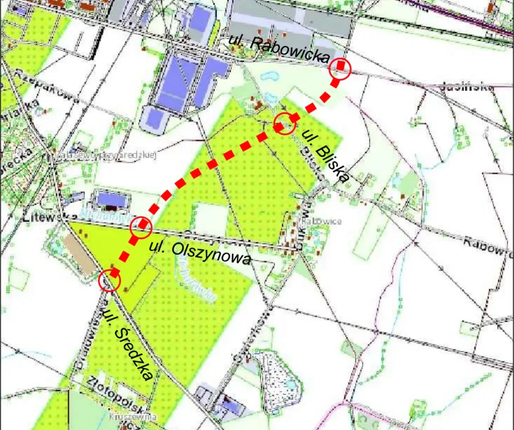 Obwodnica mapka Tygodnik i Portal Swarzedzki