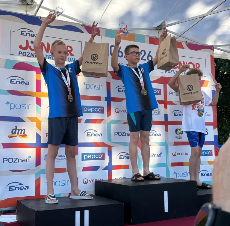 Pięć medali  dla swarzędzkich pływaków na Enea Junior Poznań Triathlon 2026!
