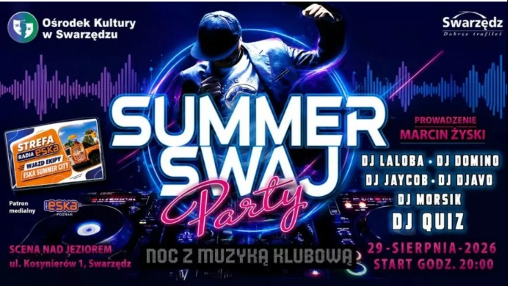 Sześciu DJ-ów zagra na Summer Swaj Party w Swarzędzu!