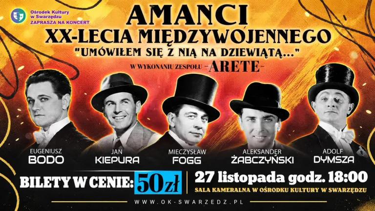 Przeboje Fogga i Kiepury zabrzmią w Swarzędzu!